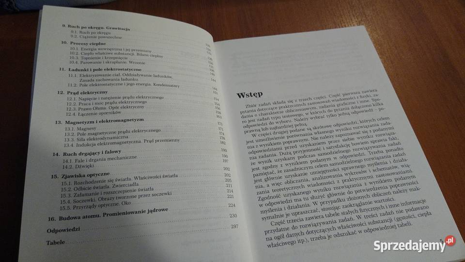 Fizyka zbiór zadań klasy 13 Gimnazjum Romuald szkoła podstawowa Gdańsk