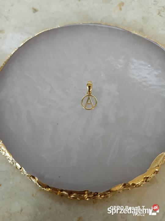 Złota Nowa zawieszka z literą A wys9mmpr333 Wałcz sprzedam