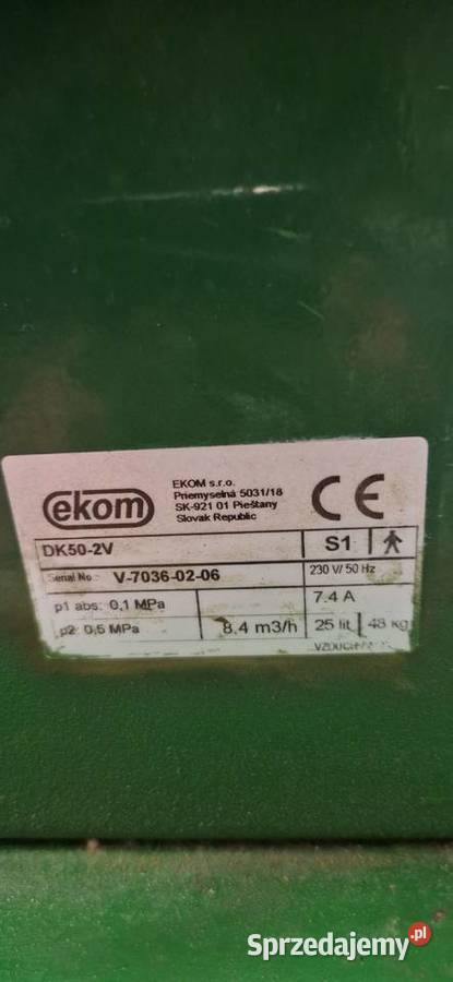 Kompresor dentystyczny ekom dk502v pomorskie Sierakowice