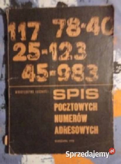 Spis pocztowych numerów adresowych 1973 adresy Pozostałe Łódź