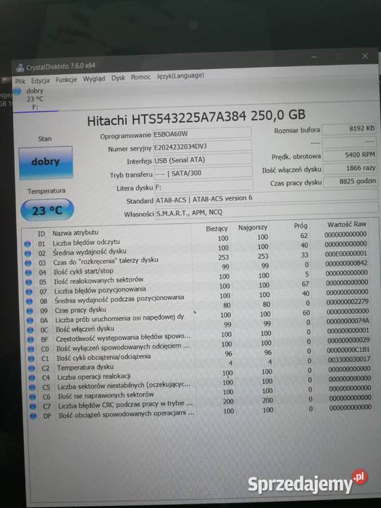 HGST HDD 250GB 25 JAPAN z Panasonica CFD1 Dyski pomorskie sprzedam