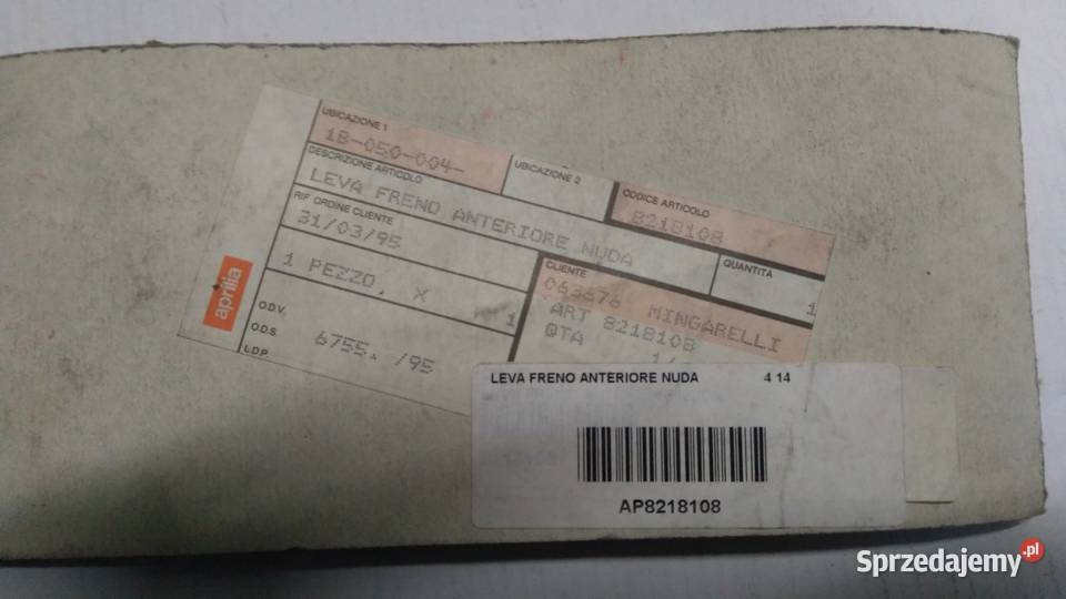 Dźwignia klamka manetka hamulca przód ORGINAŁ Bielsk Podlaski