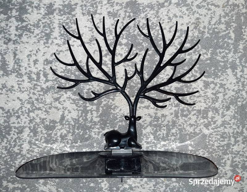 Stojak na biżuterię wzór czarny jeleń stan Warszawa sprzedam