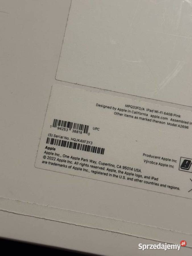 Apple iPad 10 gen 109 64GB Pink 2 etui rysik Tablety i palmtopy sprzedam