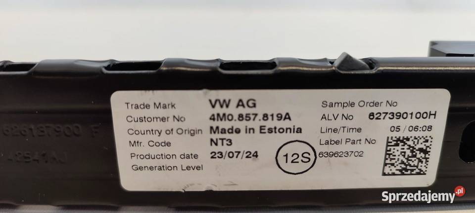 VW TIGUAN ALLSPACE REGULACJA PASA BEZPIECZEŃSTWA osobowe sprzedam