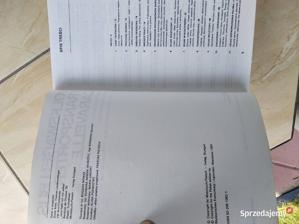 Volkswagen książka napraw budowa samochodu