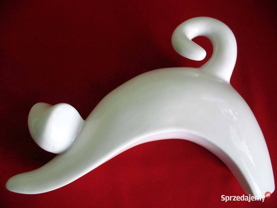 Kot abstrakcja Figurka porcelana Japonia 16 x 22 Figurki i rzeźby Siedlce