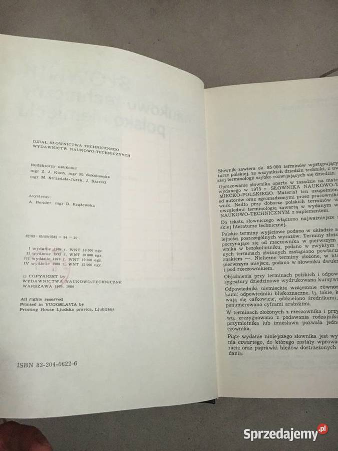 Słownik naukowotechniczny polskoniemiecki wielkopolskie