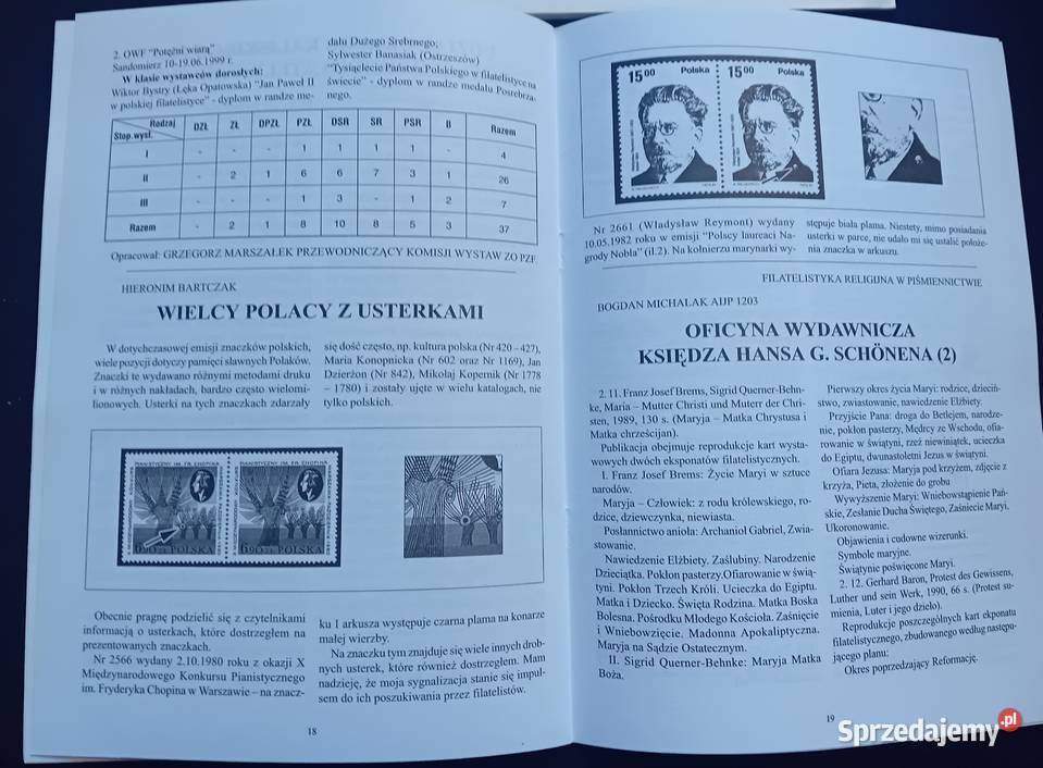 Kwartalnik Filatelista Kaliski numery 2 62 i 4 Koźminek
