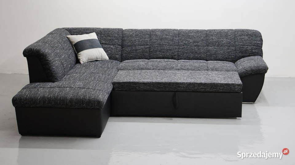 TPD Narożnik z funkcją spania czarny kolor Poznań