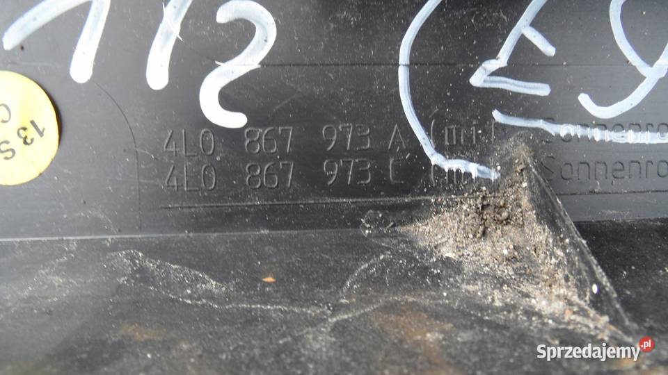 AUDI Q7 4L I 30 TDI osłona tapicerka klapy tył osobowe