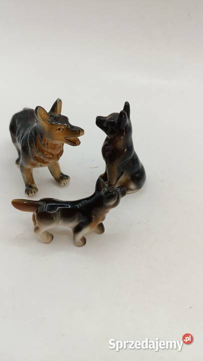 Figurka ozdoba malutkie pieski owczarki kolekcja lubelskie Zamość sprzedam