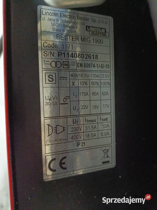 Spawarka Migomat Bester 1900 Otwock