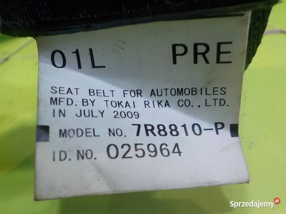 TOYOTA IQ 10 VVTI 09r HB 3D pas bezpieczenstwa Suków