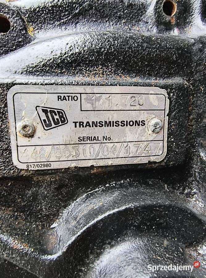 Skrzynia biegów JCB 3cx 2004 produkcji JCB 3cx Tarnów