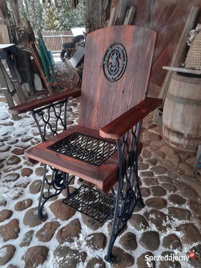 Fotel krzesło stare drewno Kamieńczyk