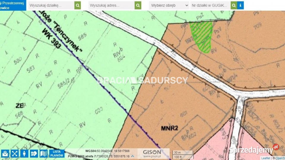 Działka 2013m2 Rudno handlowo-usługowa