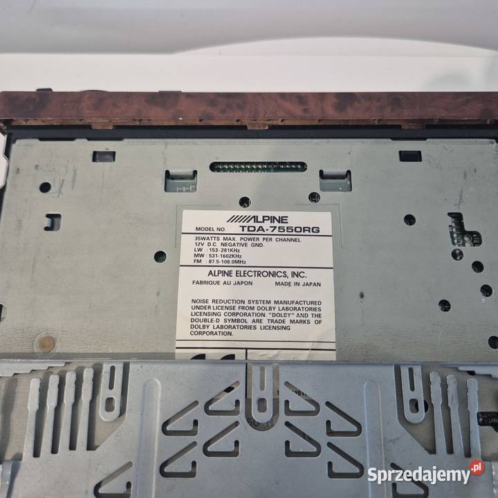 Kolekcjonerskie radio ALPINE TDA7550R