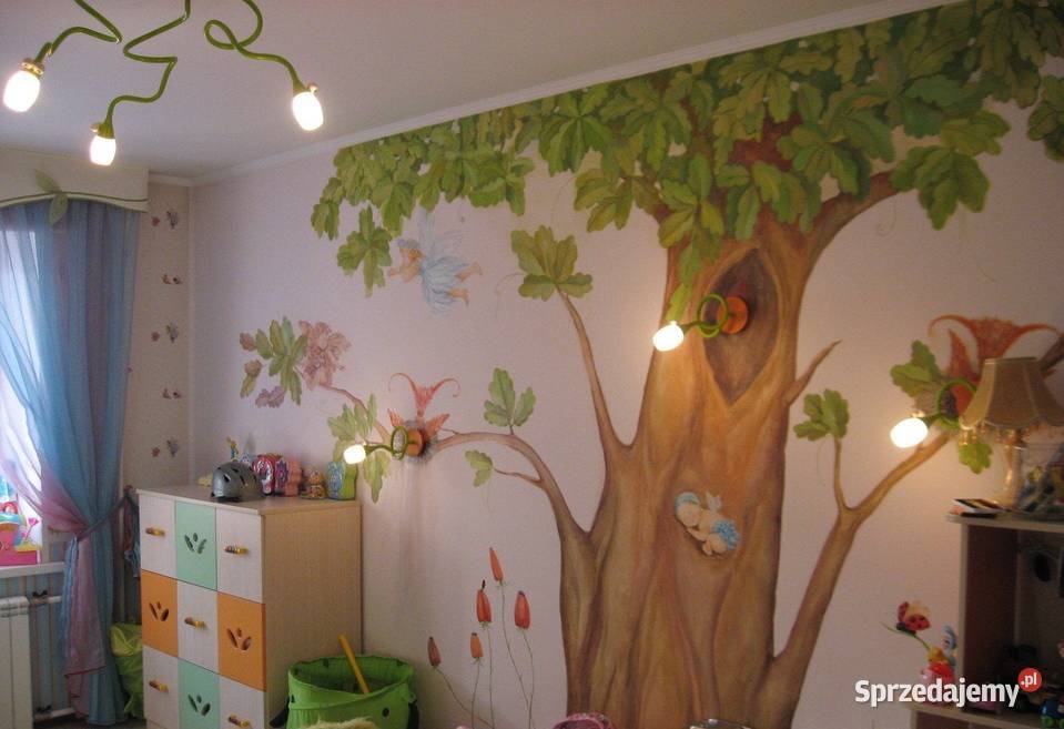 Tanie artystyczne malowanie ścian w pokoju