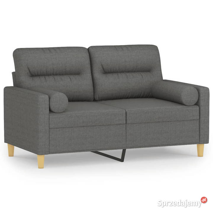 2osobowa sofa z poduszkami ciemnoszara 120 Warszawa