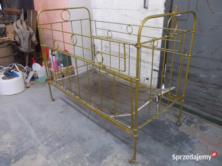 Przedwojenne metalowe łóżeczko dziecinne Bielsko-Biała sprzedam
