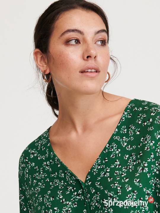 Nowa sukienka Reserved 44 XXL zielona w kwiaty Szczecin
