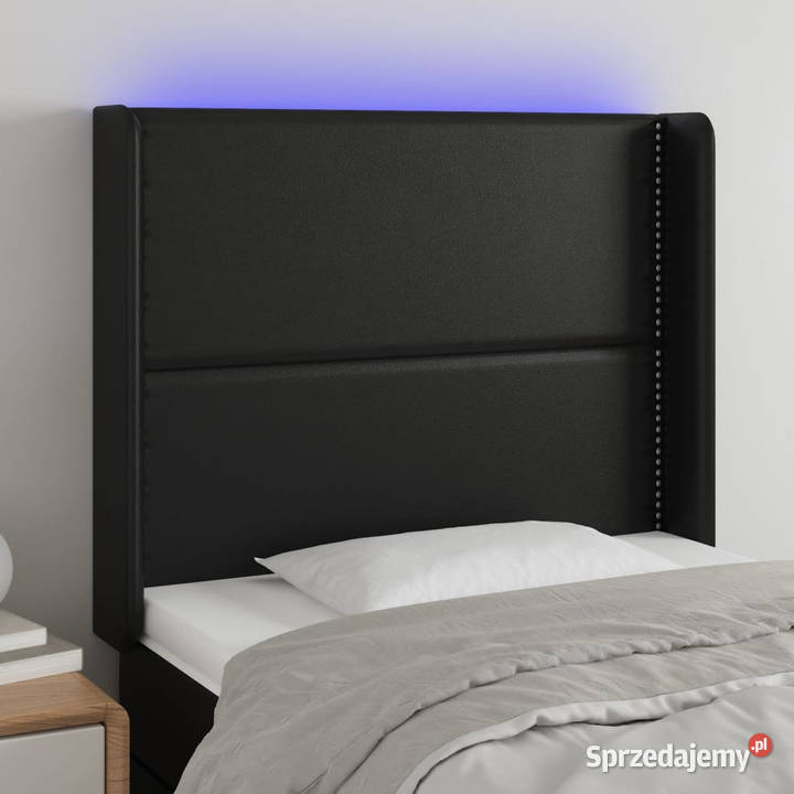 Zagłówek do łóżka z LED czarny 103x16x118128 Warszawa sprzedam