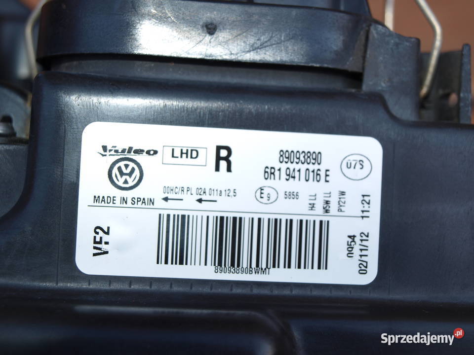 VW Polo lampa prawa przód 2009 2017r europa Kalisz