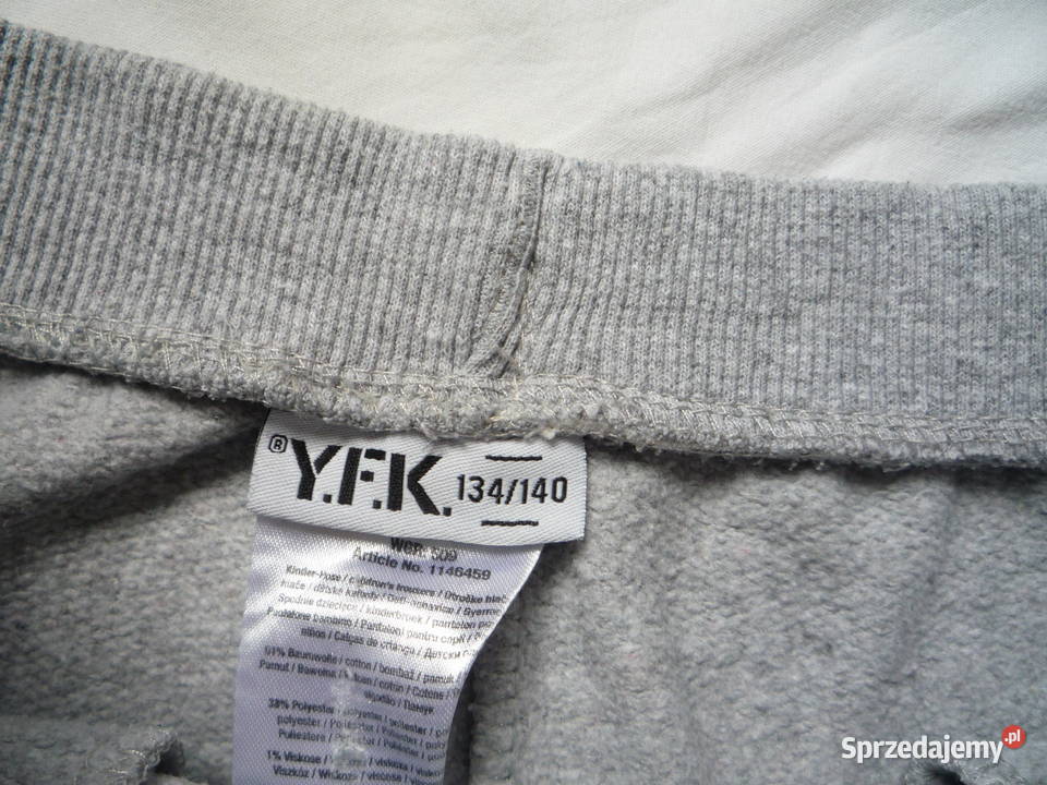 YFK 134140 Szare spodnie dresowe Spodnie