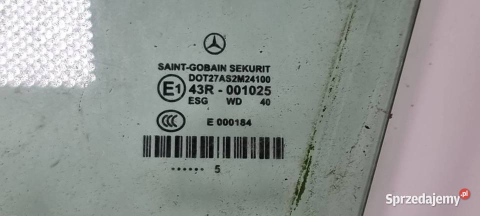 SZYBA DRZWI LEWY PRZÓD MERCEDES E KLASA W211
