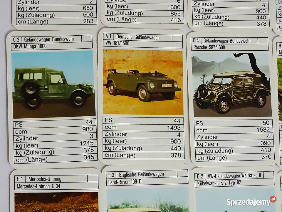 Techniczny kwartet ASS zestaw 32 kart pudełko Biłgoraj