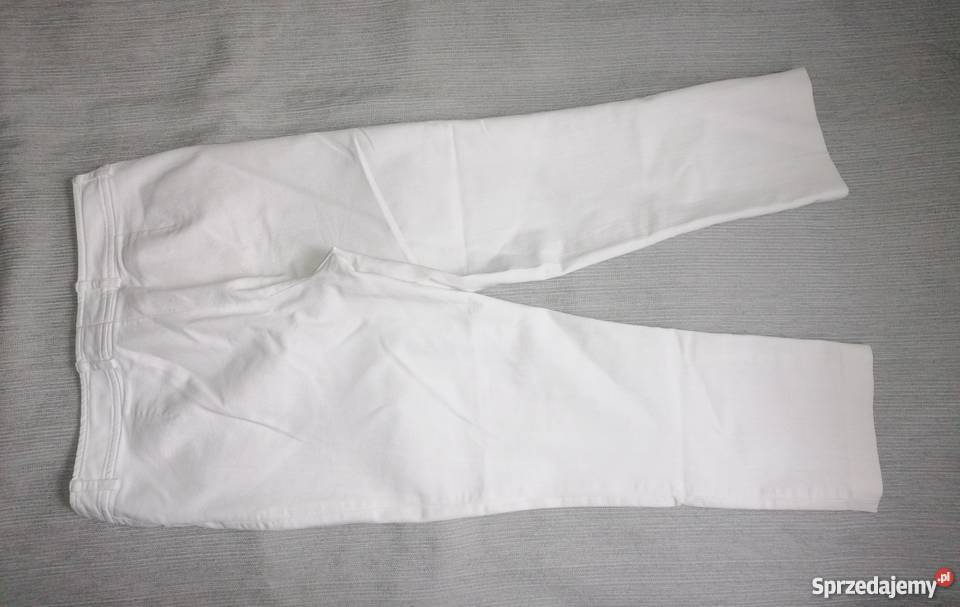 BIAŁE JEANSOWE SPODNIE HENNES R38 Rozmiar 38(M) Łódź