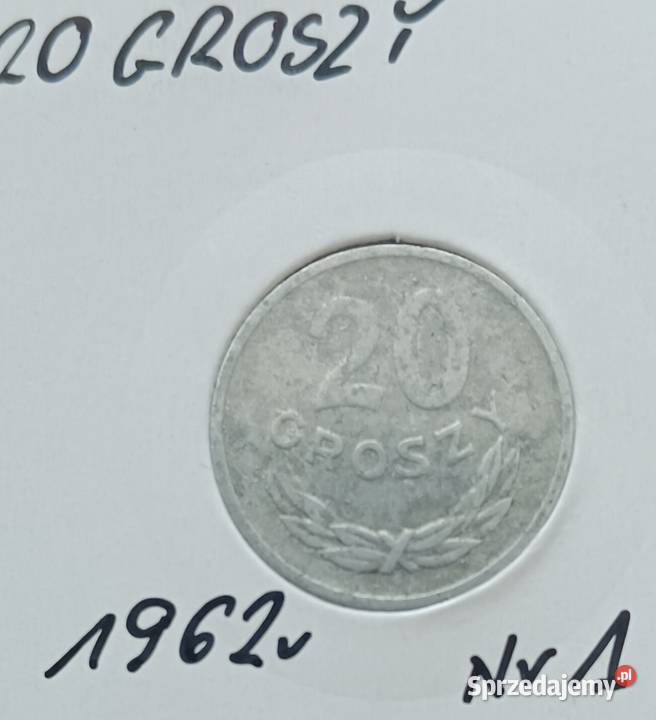 20 Groszy 1962 r PRL 1 Rzadkość Konin
