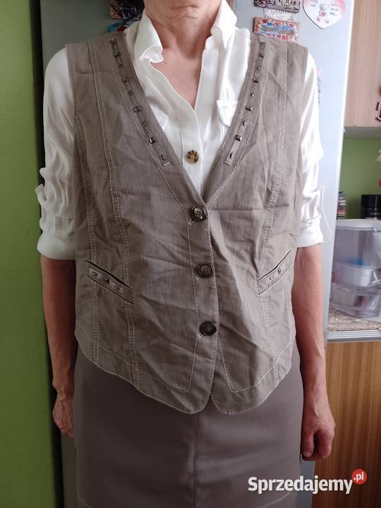 42XL Bogato zdobiona kamizelka garniturowa z Inny wzór Kraków sprzedam