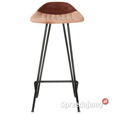 vidaXL Stołki barowe 4 brązowa skóra Warszawa