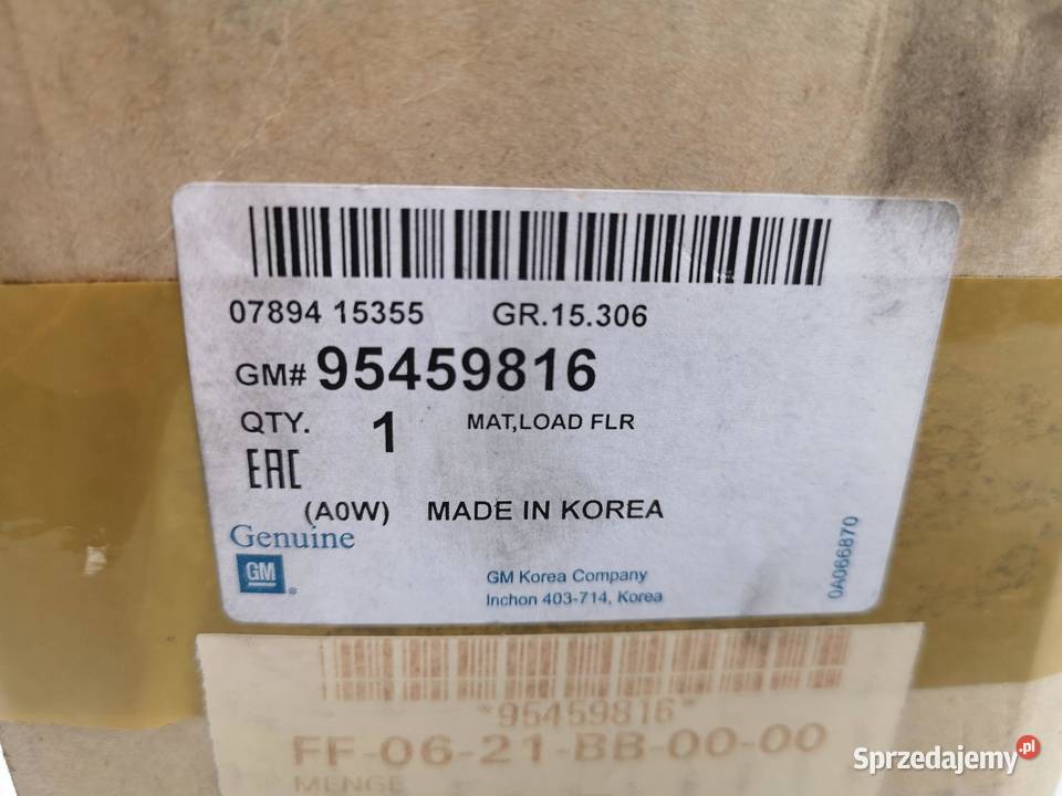 MATA BAGAŻNIKA TEKSTYLNA OPEL MOKKA 1219 ORI ASO