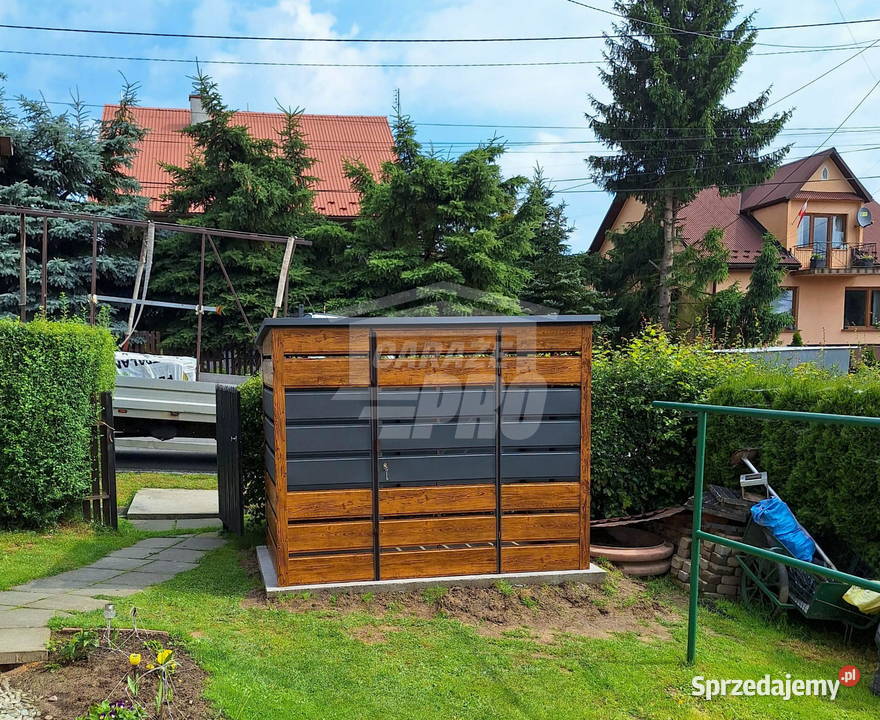 Wiata śmietnikowa 25x13 m antracyt drewnopodobny Białogard
