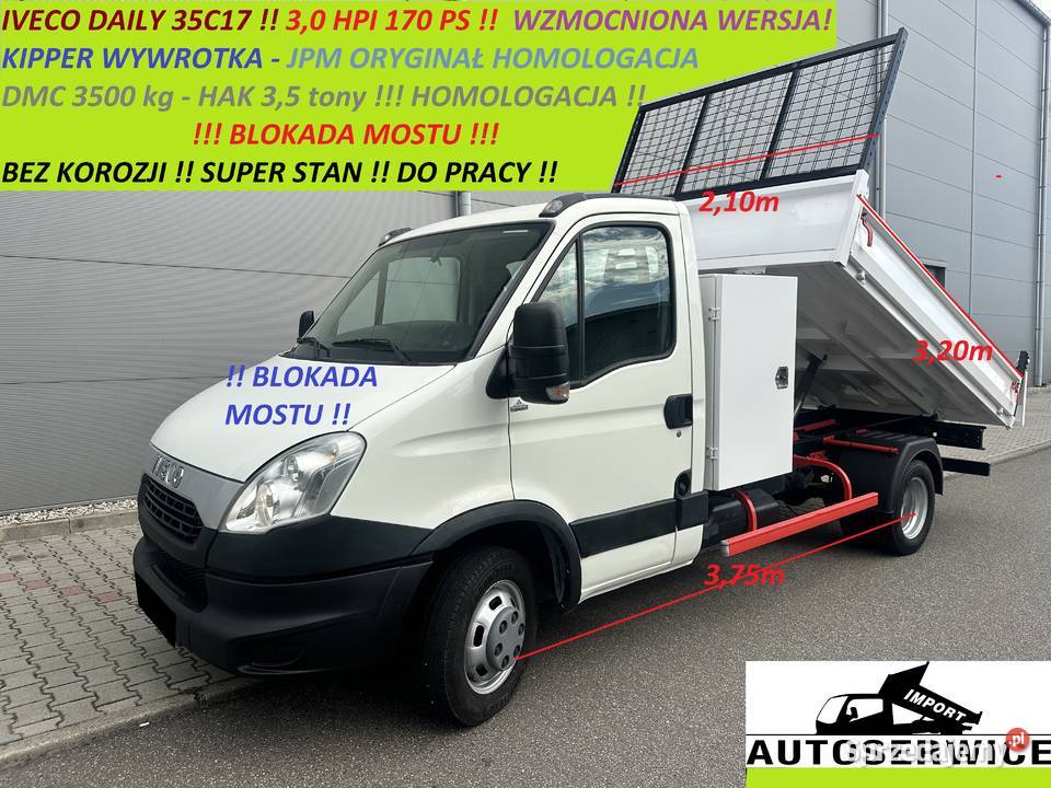 IVECO DAILY 35C17 KIPPER WYWROTKA POD HDS Piekarzew