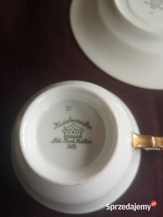 Hutschenrouther Filiżanka z talerzykiem pomorskie Gdańsk