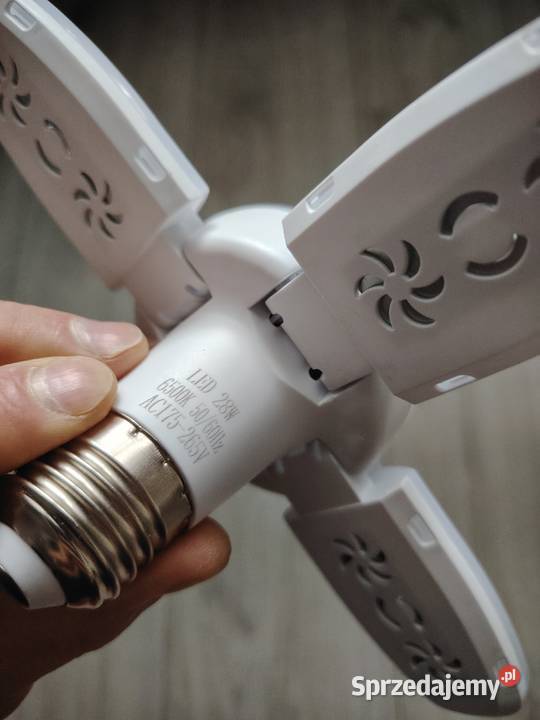 Wentylator Składany Żarówka LED 28 w E27 Białe Żyrardów