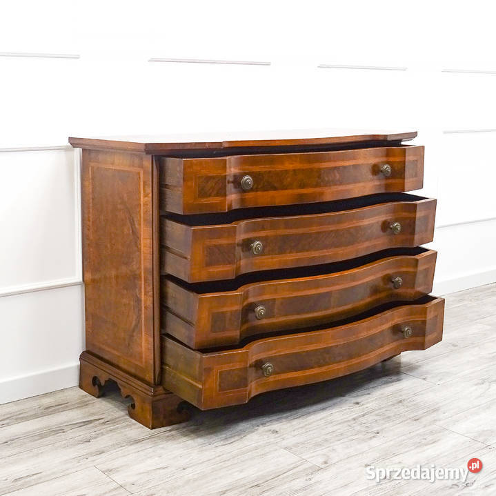Drewniana KOMODA 4 szuflady KOMODA Orzech Kalisz