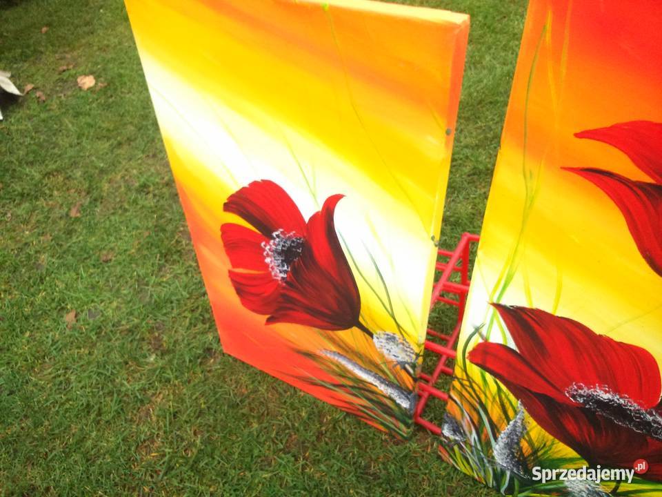 Obraz 3 częściowy kwiatygalmalarstwa Tuszkowo