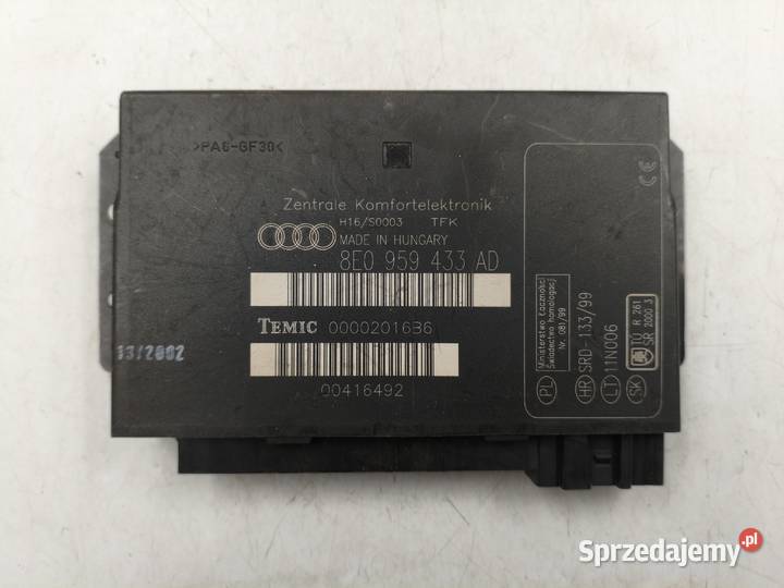 Moduł Komfortu Sterownik Audi A4 B6 B7 mazowieckie Wyszków