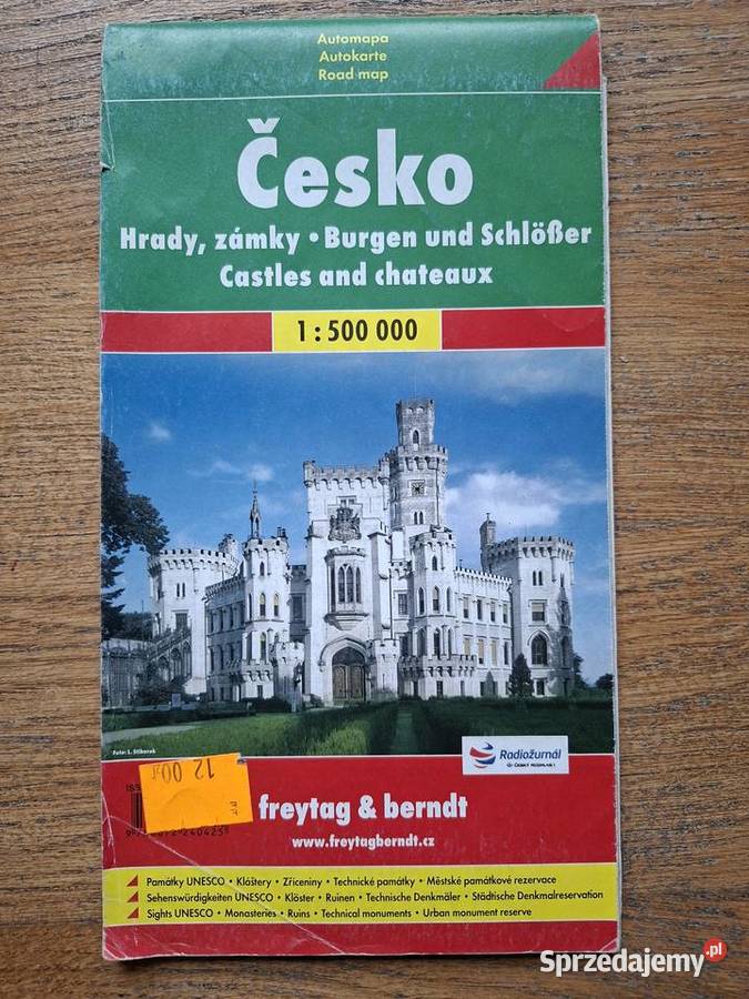 Ćesko 1500 000 mapa freytag berndt Road map mapa samochodowa Kraków