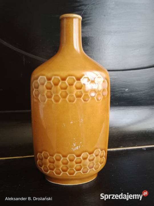 Stylowa karafka ceramiczna na miód wzór Plaster inny kolor Ruda Śląska