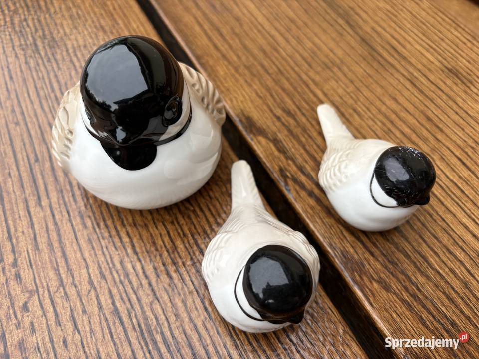 Porcelanowe figurki ptaszki Gilde beżowy Legnica