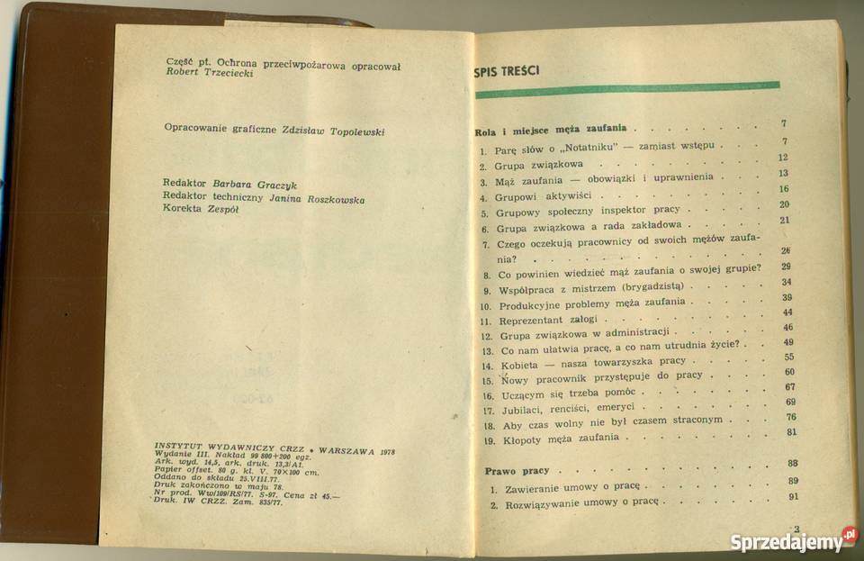 Notatnik męża zaufania Tadeusz Sieczyński PRL Antykwariat