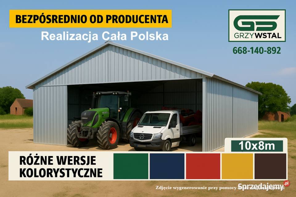 Garaż blaszany OCYNK Wiata Rolnicza Hala Stalowa podlaskie Białystok