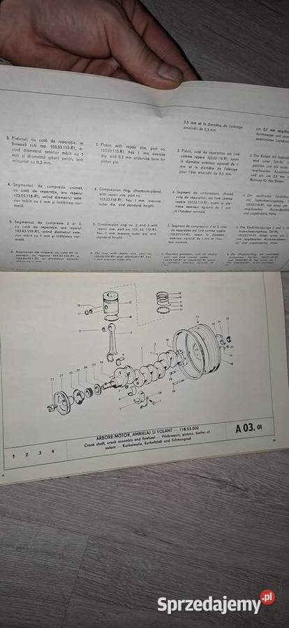 Motor Engine D103 110 D108 108A Katalog części i Antykwariat Łęczyca