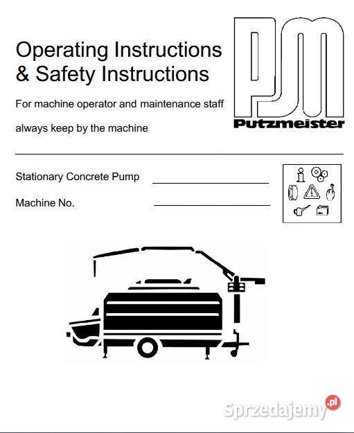 Putzmeister 1407 pompa do betonu instrukcja motoryzacja, transport Kielce